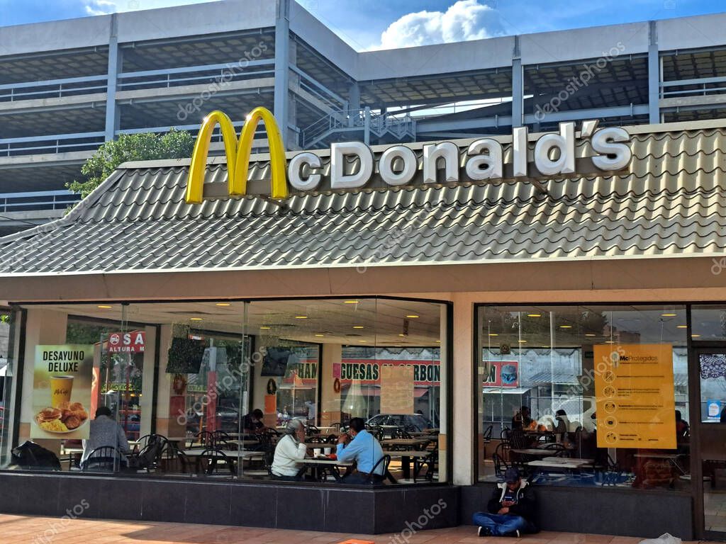 Mexico State, Mexico - Oct 11 2022: McDonald's, the hamburger and fast food restaurant, launches an expansion and digitization plan, apart from the fact that AutoMac and delivery gained strength