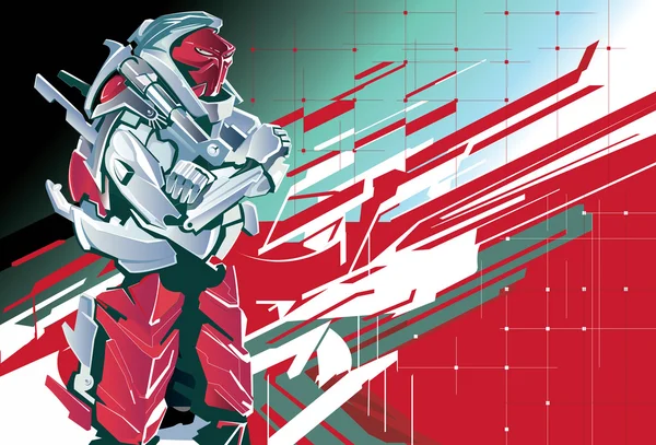 arka plan kırmızı robot ile