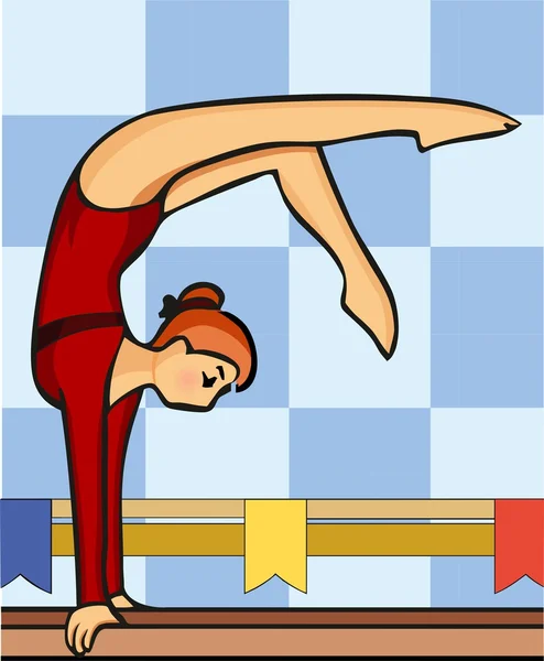 Gimnasta. — Vector de stock