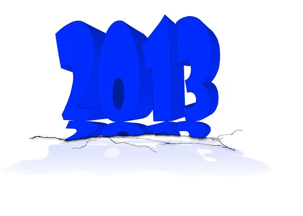 2012 blir krossad av 2013 — Stockfoto