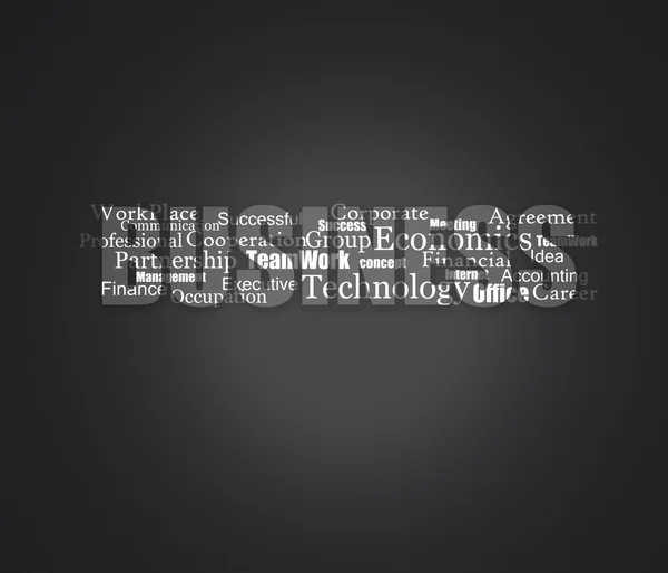 Business text i typografi design Stockbild