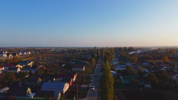 Chaplygin Oroszország Szeptember 2021 Falu Yusovo Lipetszk Régióban Drónrepülés Falu — Stock videók
