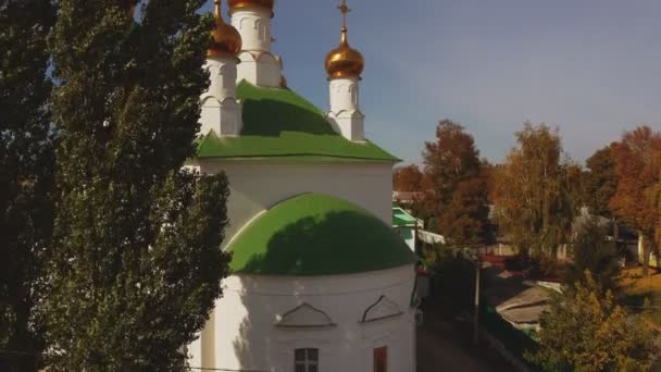 Chaplygin Región Lipetsk Rusia Octubre 2021 Sobrevolando Iglesia Casa Dios — Vídeo de stock