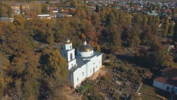 Chaplygin Lipetsk Region Russia October 2021 Flying Church House God — Stock Video