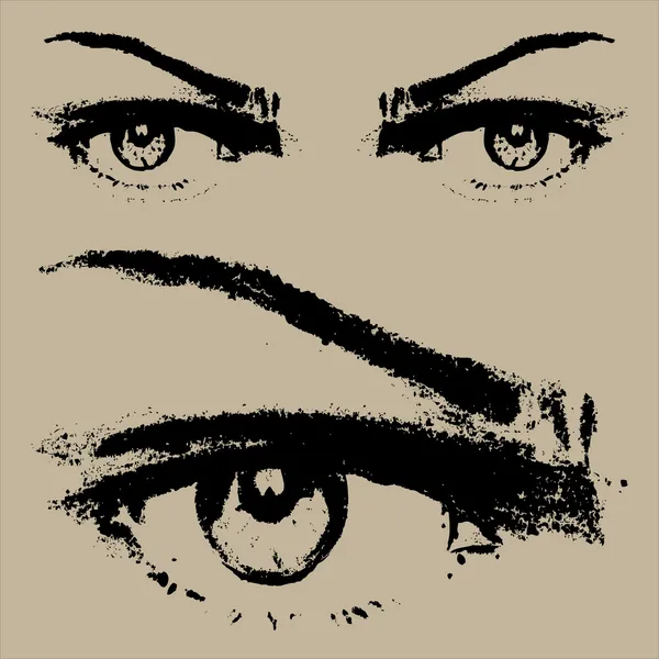 göz sketch vektör yakın çekim