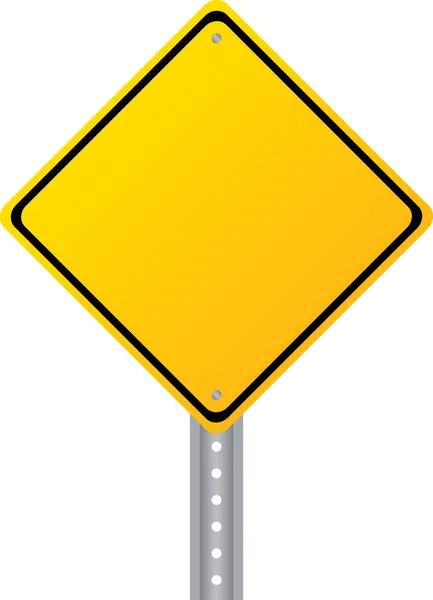 Beyaz üzerinde boş sarı yol işareti