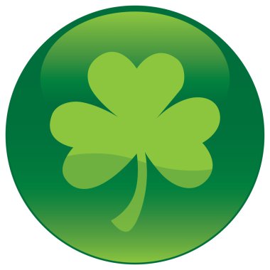 Shamrock ağaç yaprağı simgesiyle - vektör dosyası