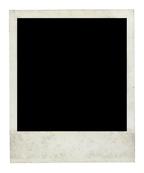 Old Dirty Polaroid Frame Front Side with Clipping Path