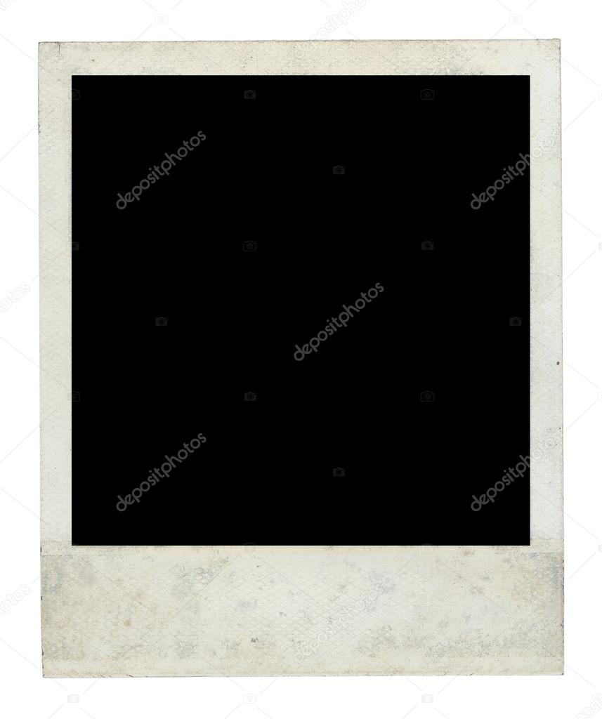 Old Dirty Polaroid Frame Front Side with Clipping Path