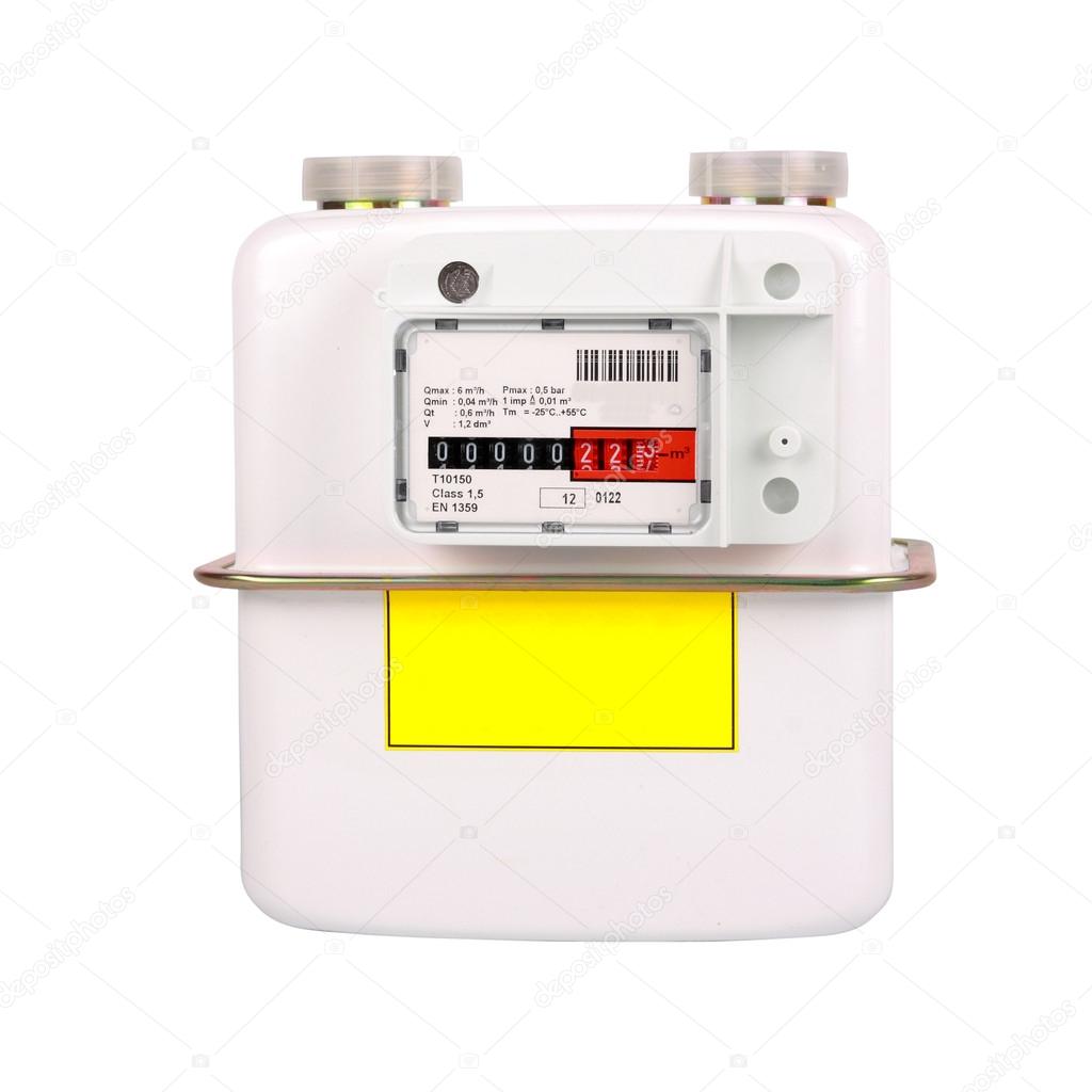 Natural Gas Meter Isolated on white background