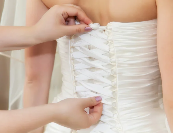 A woman in wedding dress — Stock Photo, Image