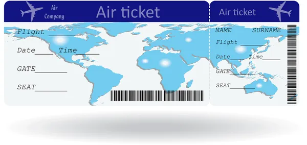 Variant of air ticket — Stock Vector