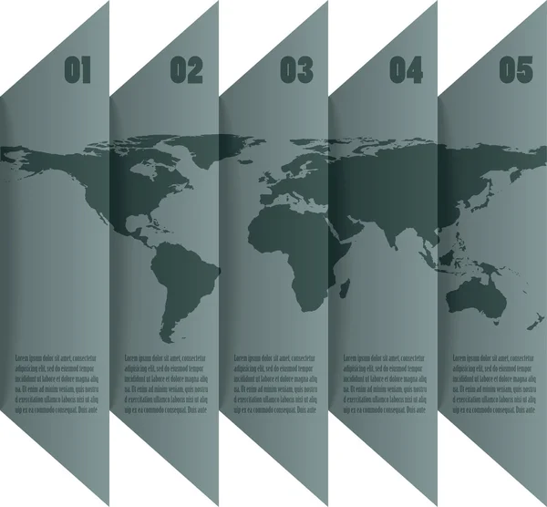 Infographie avec carte du monde — Image vectorielle