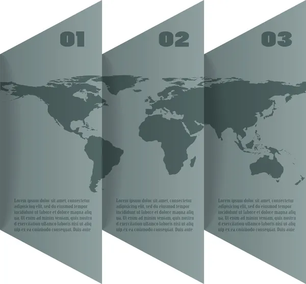 세계의 지도와 infographic — Wektor stockowy