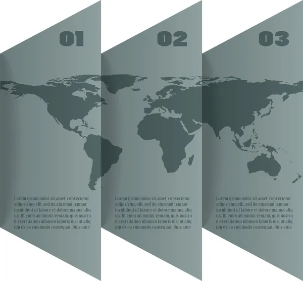 Infographie avec carte du monde — Image vectorielle