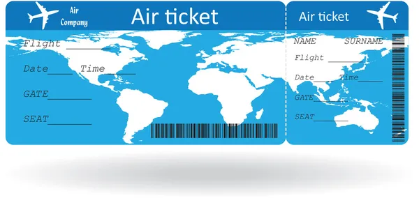 Variant of air ticket — Stock Vector