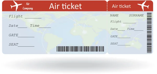 Variant of air ticket — Stock Vector
