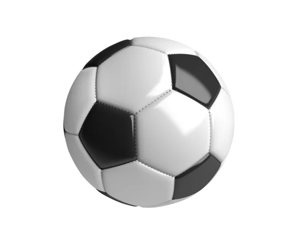 Uma bola de futebol isolada em um fundo branco . — Fotografia de Stock