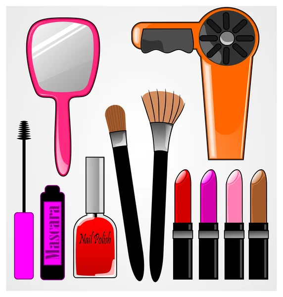 Cosmetic Items — Stock Vector