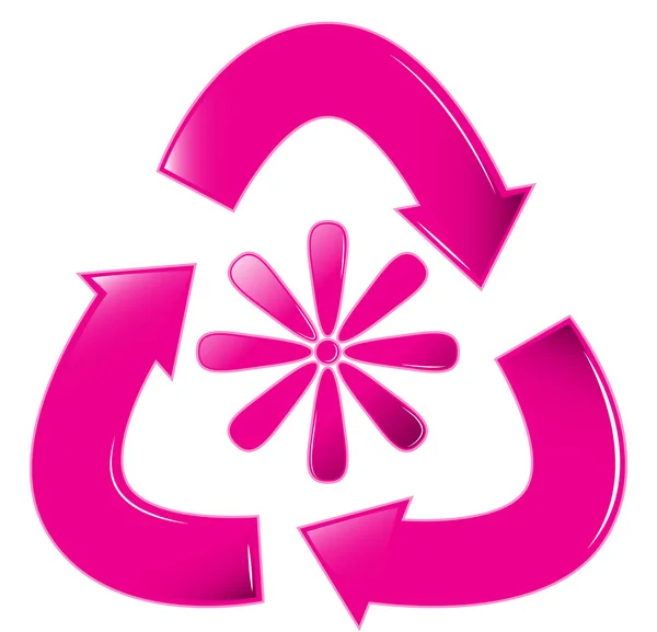 Reciclar flor — Vetor de Stock