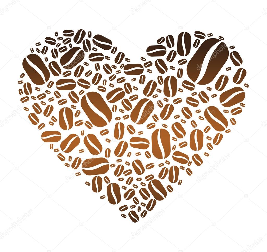 Download Coffee Bean Heart ⬇ Vector Image by © Zethinova1 | Vector ...