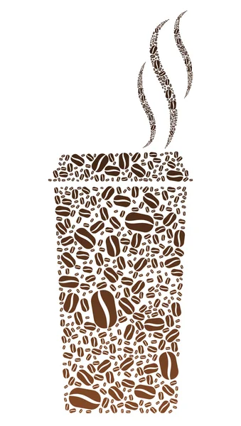 Tasse portable de grain de café — Image vectorielle