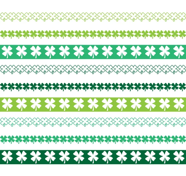 Clover Borders — Stock Vector