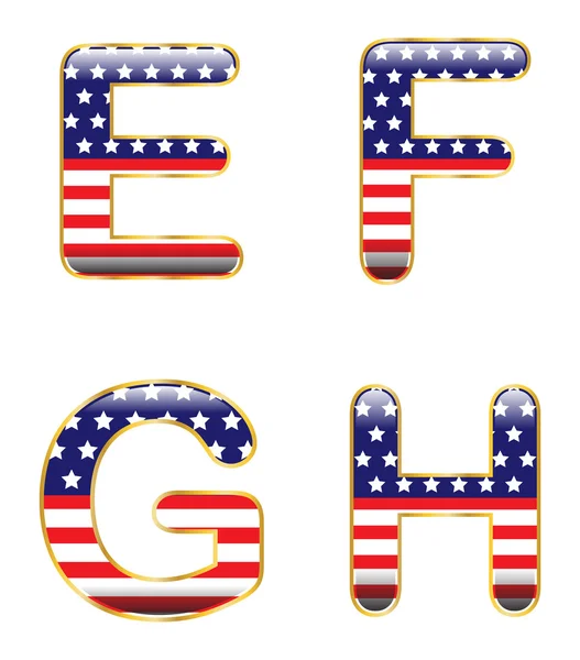 EFGH patriotique — Image vectorielle