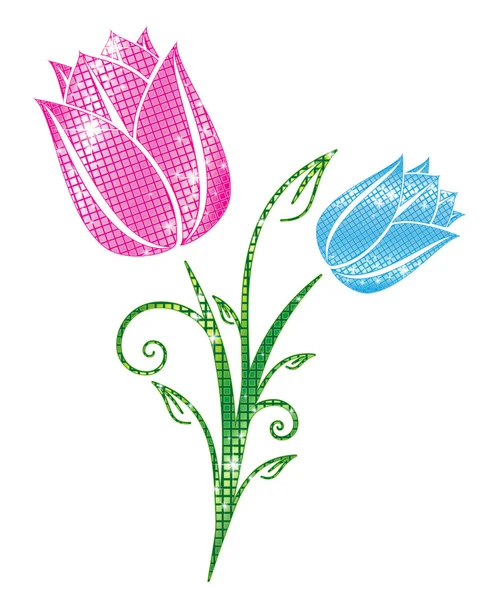 Tulipes scintillantes — Image vectorielle