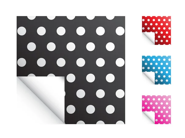 Polka Dot Stickers — Stock Vector