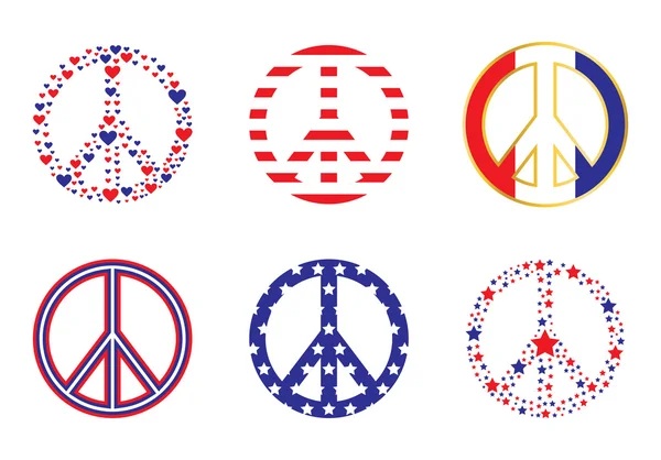 Patriotic Peace Sign — Stock Vector