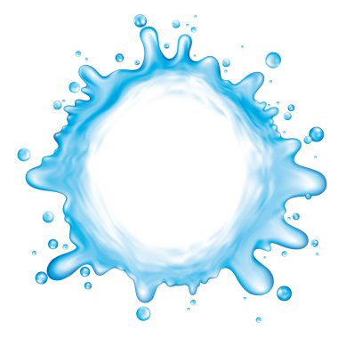 Water Splash with bubbles clipart