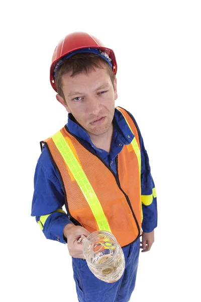 Drunk worker — Stock Photo, Image