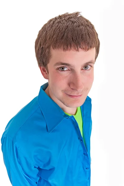 Portrét mladého muže s úsměvem — Stock fotografie