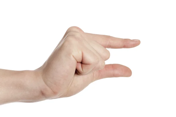 Hand showing small size — Stock Photo, Image