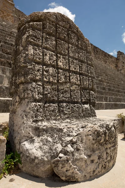 Um antigo trono maia — Fotografia de Stock