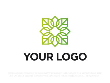 Bir süs şeklinde modern profesyonel logo..