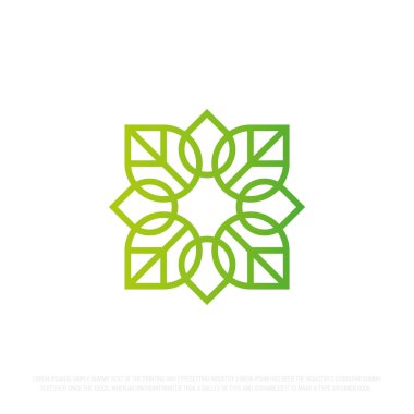 Bir süs şeklinde modern profesyonel logo..