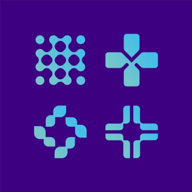 Eczacılık endüstrisinde modern profesyonel ikon kesişmesi.