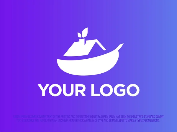 Современный Дизайн Логотипа Ковчега Синей Тематике — стоковый вектор