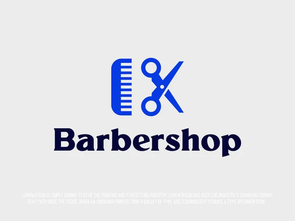 Professioneel Logo Voor Kapperszaak Een Moderne Stijl — Stockvector
