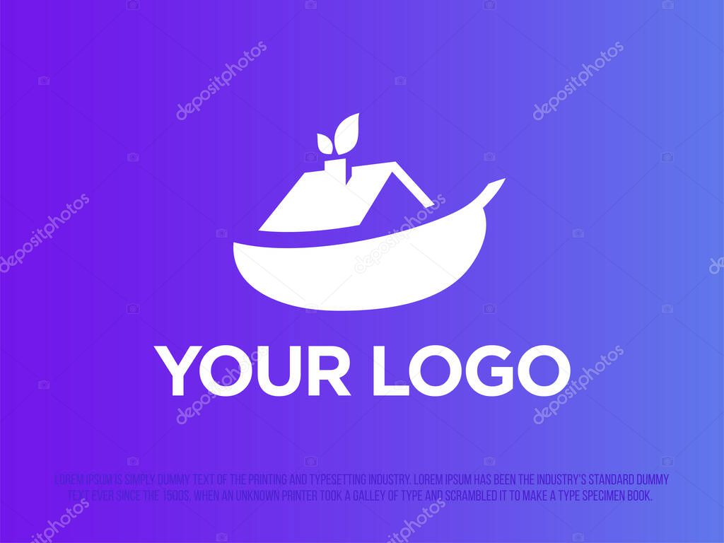 Modern professional logo ark construction in blue theme.