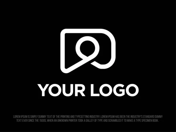 Logotipo Profissional Moderno Forma Letra Com Humano Dentro — Vetor de Stock