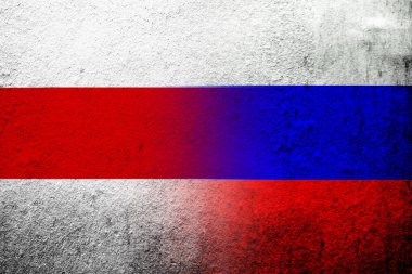 Rusya Federasyonu 'nun ulusal bayrağı, Beyaz-Beyaz-Beyaz, Beyaz-Demokratik Cumhuriyetin bayrağı. Grunge arkaplanı
