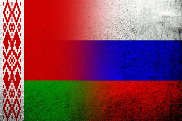 National Flag Russian Federation Republic Belarus National Flag Grunge Background — Stockfoto