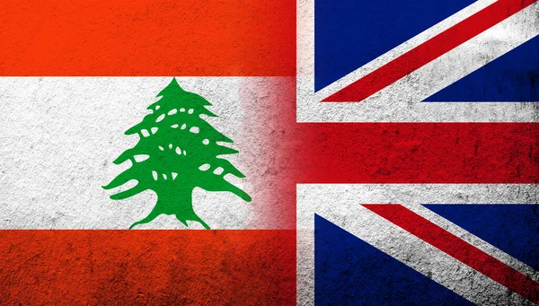 National Flag United Kingdom Great Britain Union Jack Lebanon National — Stock Photo, Image