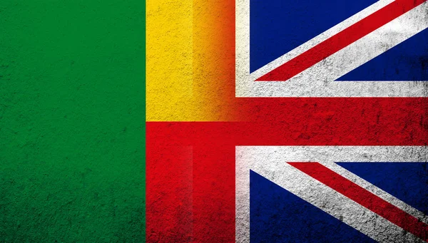 National Flag United Kingdom Great Britain Union Jack Republic Benin — Zdjęcie stockowe