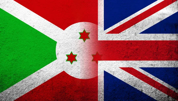 National Flag United Kingdom Great Britain Union Jack Republic Burundi — Stock Photo, Image