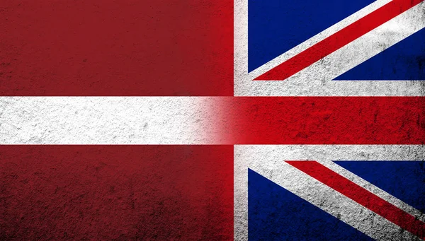 National Flag United Kingdom Great Britain Union Jack Republic Latvia — Foto Stock