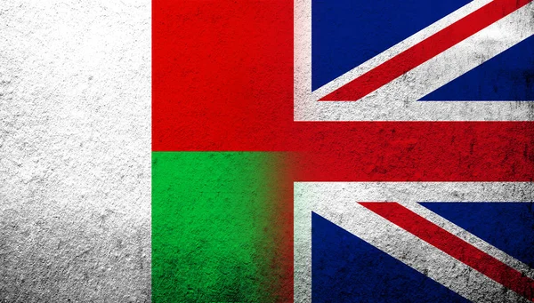 National Flag United Kingdom Great Britain Union Jack Republic Madagascar — Fotografia de Stock